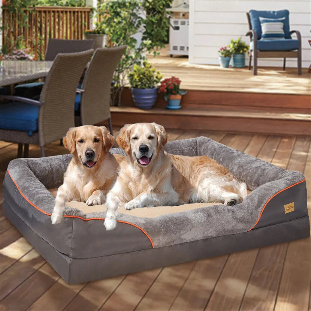 BINGOPAW Orthopedic Memory Foam Dog Bed With Bolsters