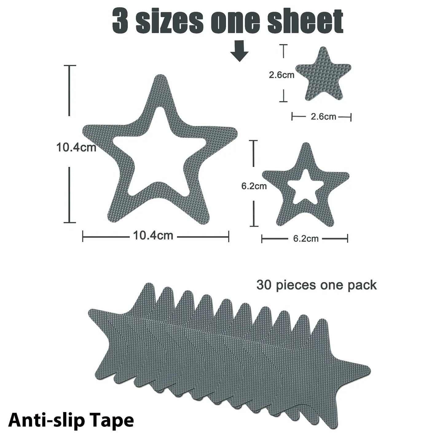 Anti Slip Shower Tread Stickers 10 Pack Bathtub And Shower