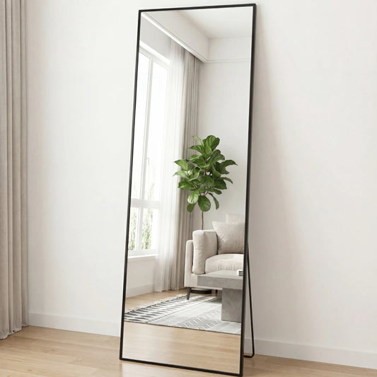 JHK Full Length Mirror With Stand Aluminum Frame For Bedroom