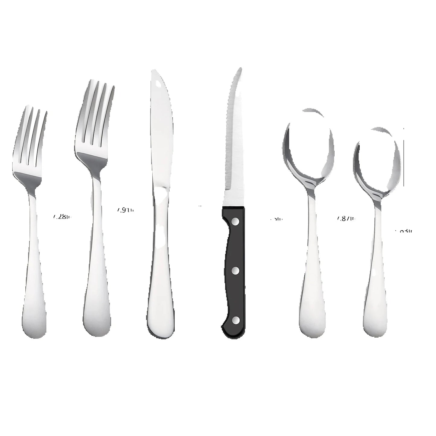 HanSmart 24 Piece Stainless Steel Flatware Set Service For 4