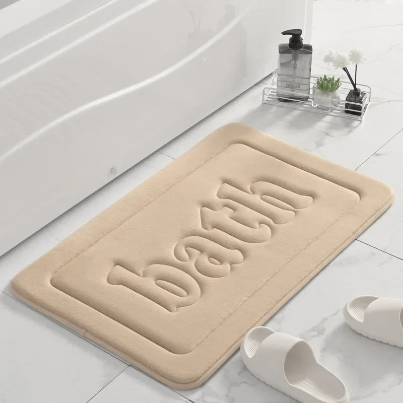 Bathroom Non Slip PVC Bath Mat Water Absorbing For Shower
