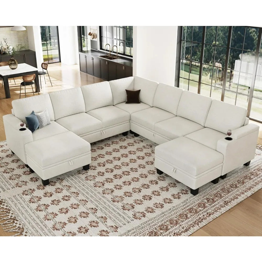 Modular Sectional Sofa With Storage U Shape Corner Couch