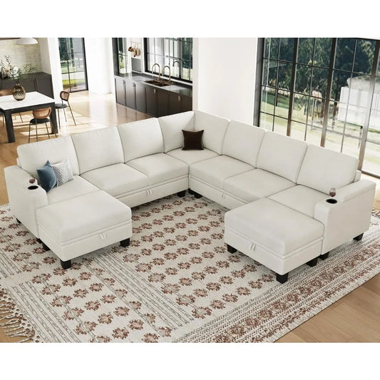 Modular Sectional Sofa With Storage U Shape Corner Couch