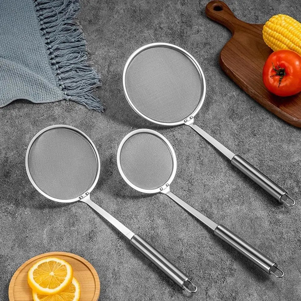 Fat Skimmer Spoon Fine Mesh Strainer For Frying Oil Removal