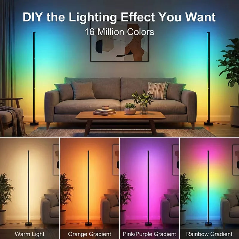 NOVEYEE Smart LED Floor Lamp RGB Remote App Music Sync